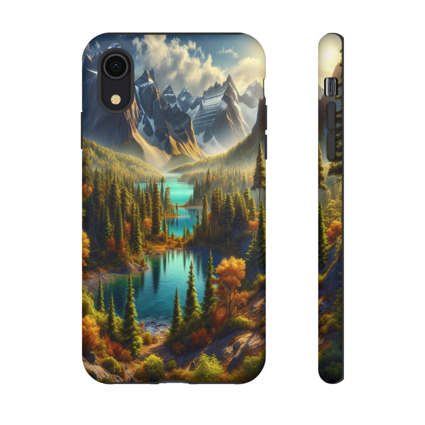Radiant Peaks and Tranquil Waters - Phone Case