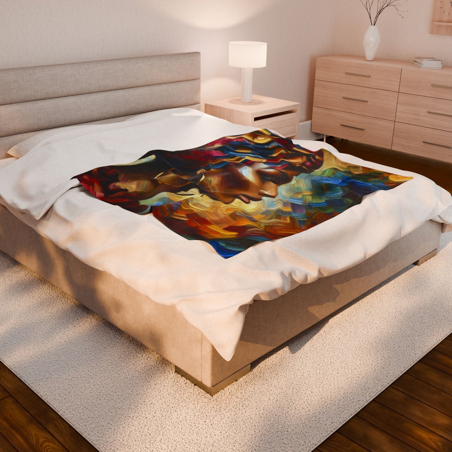 A Portrait in Brushstrokes - Plush Blanket