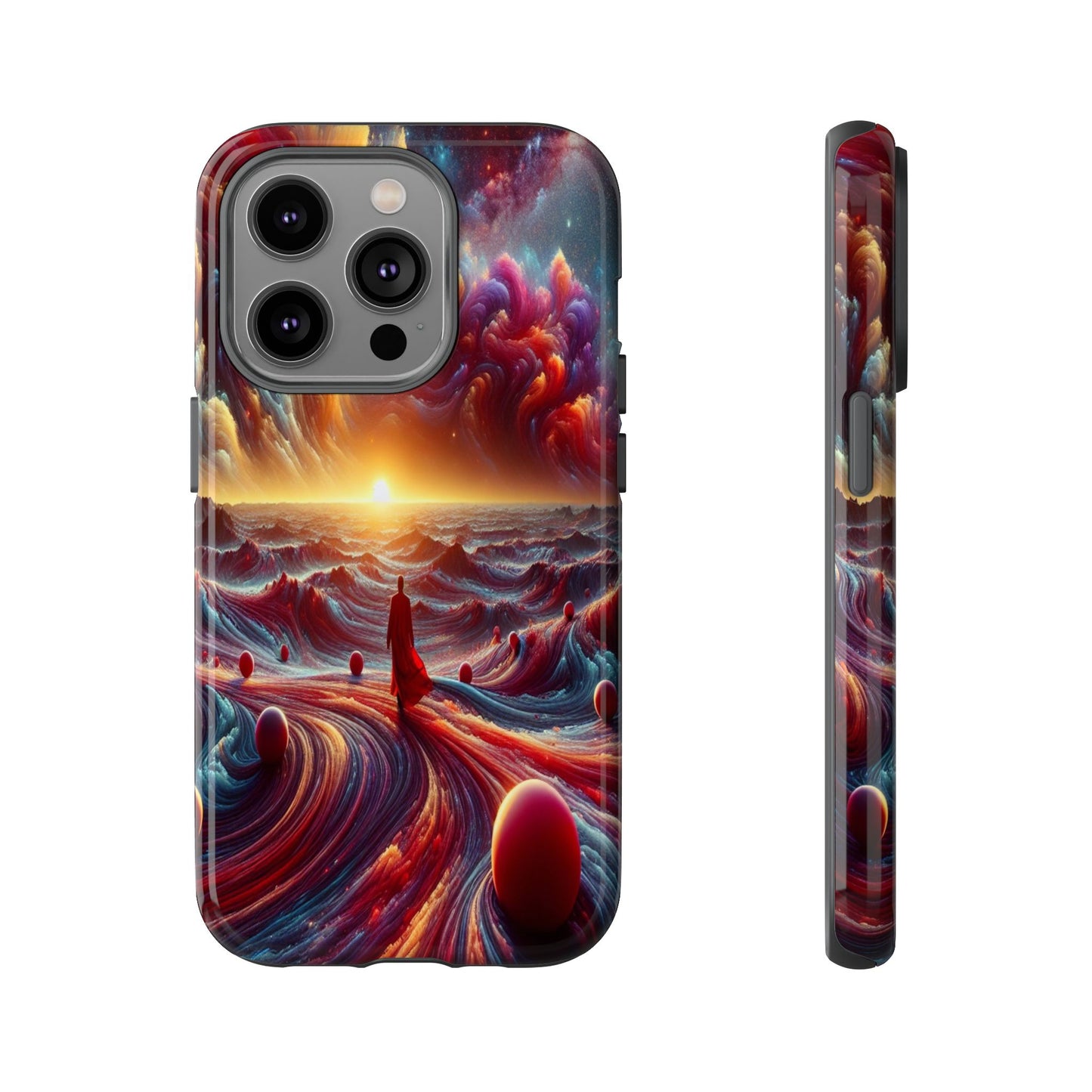 Journey Through Celestial Waves - Phone Case