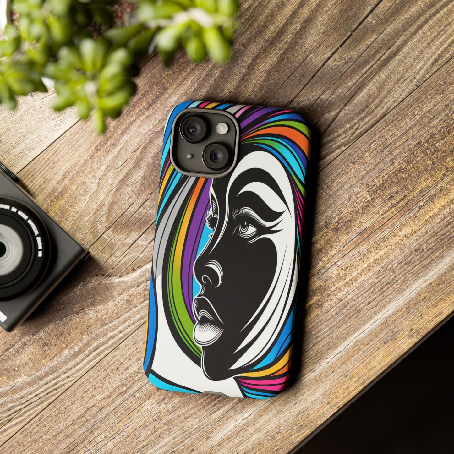 Colorful Portrait Fusion - Phone Case