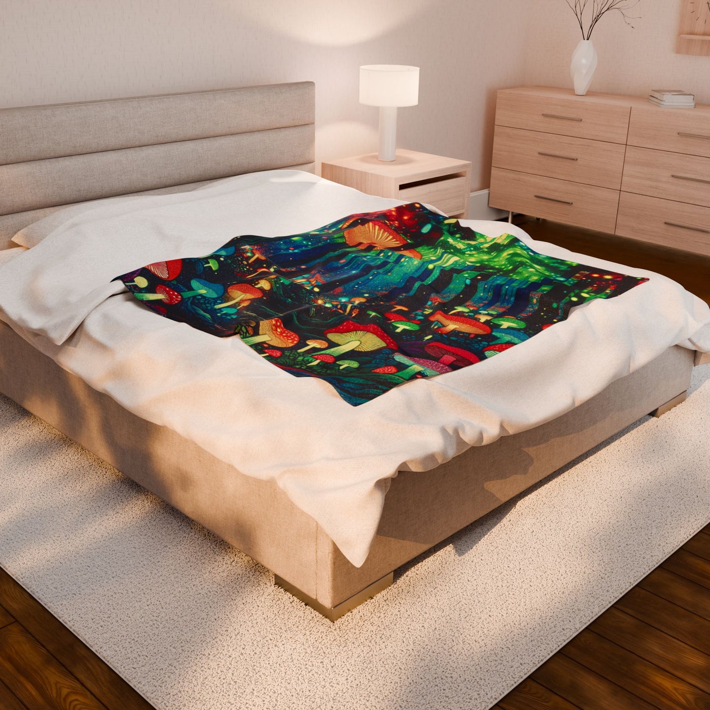 Mushroom Wonderland - Plush Blanket