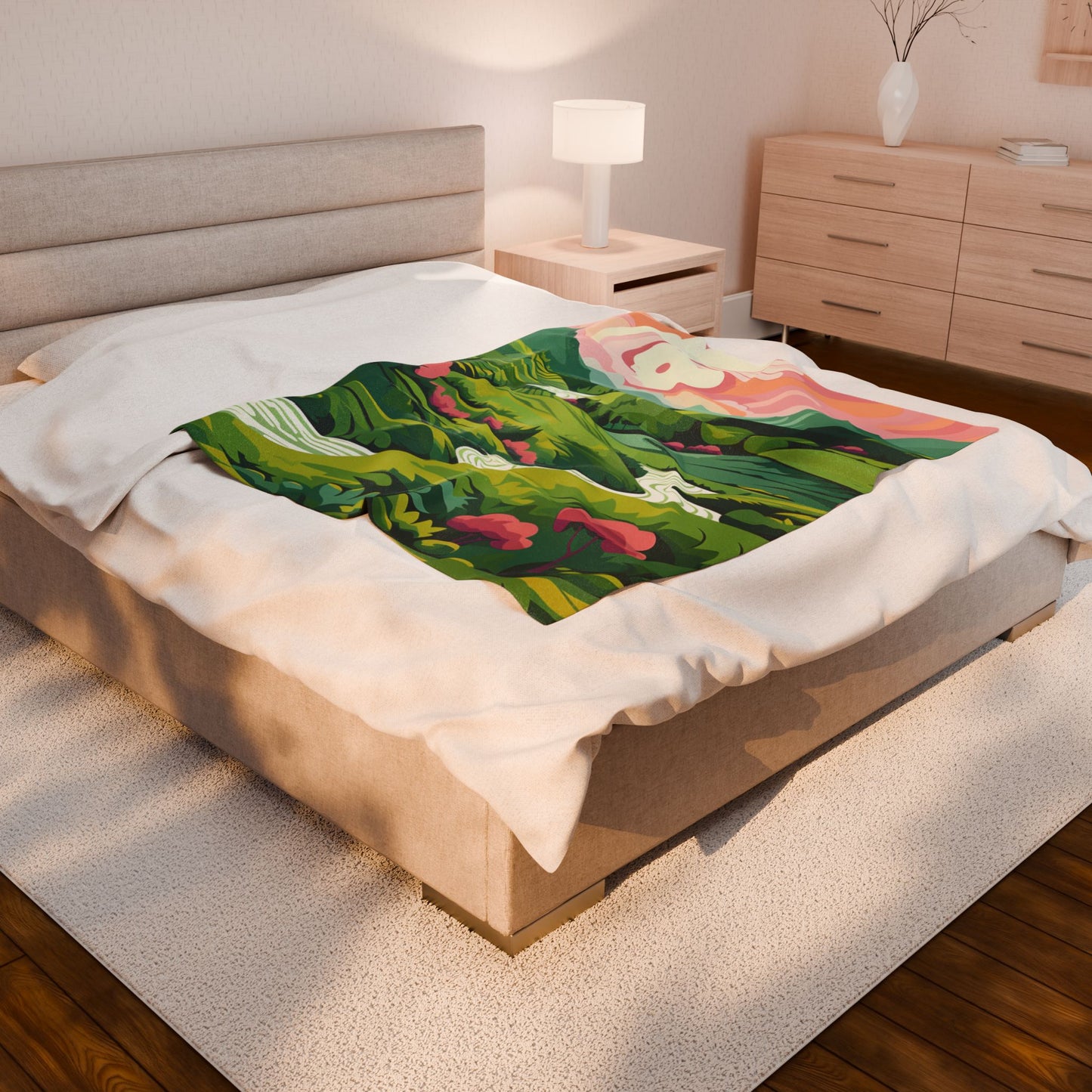 Enchanted Valley Sunset- Plush Blanket