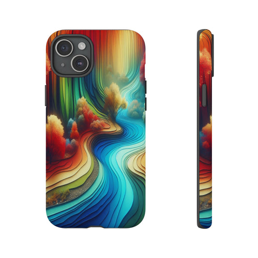 Protective River of Colors Iphone Case Compatible With Iphone 16 15 14 - Iphone Cover