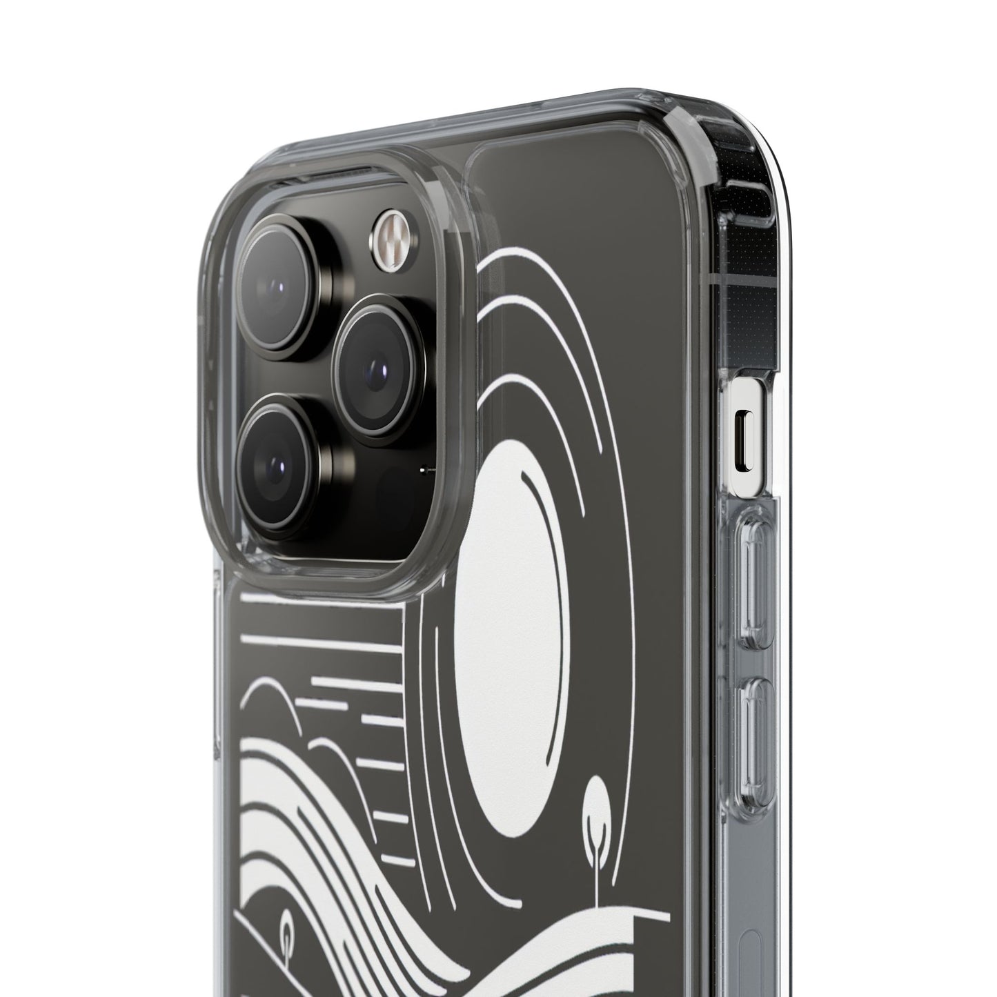 Transparent Horizon Curves Iphone Case Compatible With Iphone 16 15 14 - Clear Phone Cover