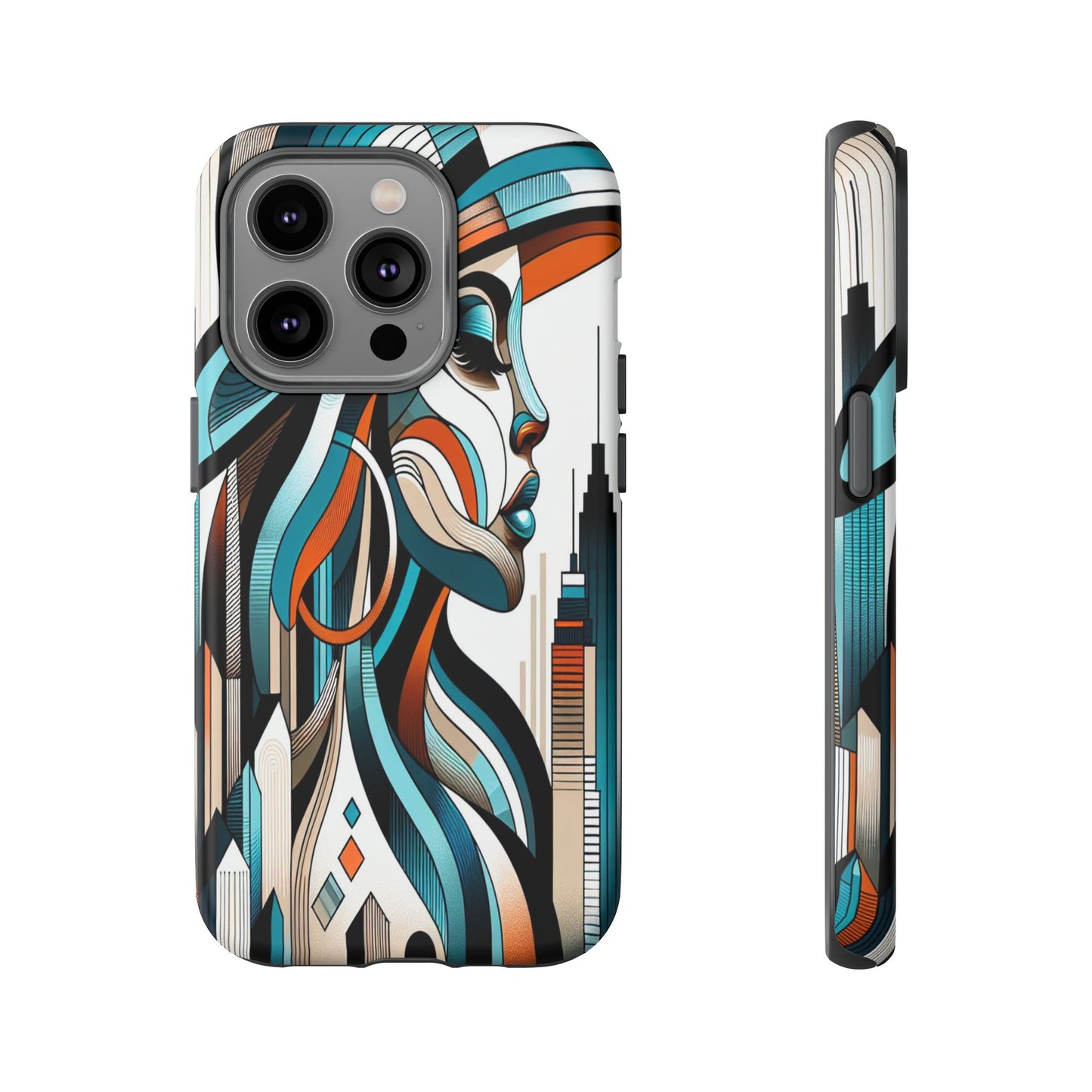 Custom ProtectiveCity Muse in Abstract LinesIphone Case Compatible With Iphone 16 15 14 - Phone Cover