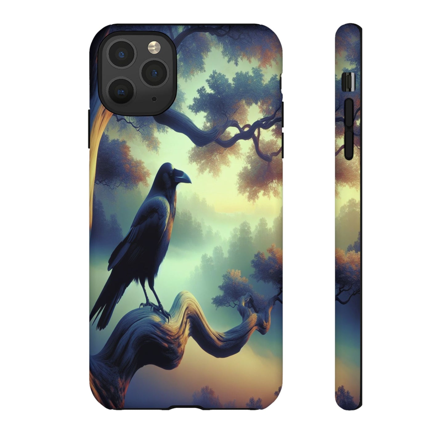 Raven in the Misty Forest - Phone Case