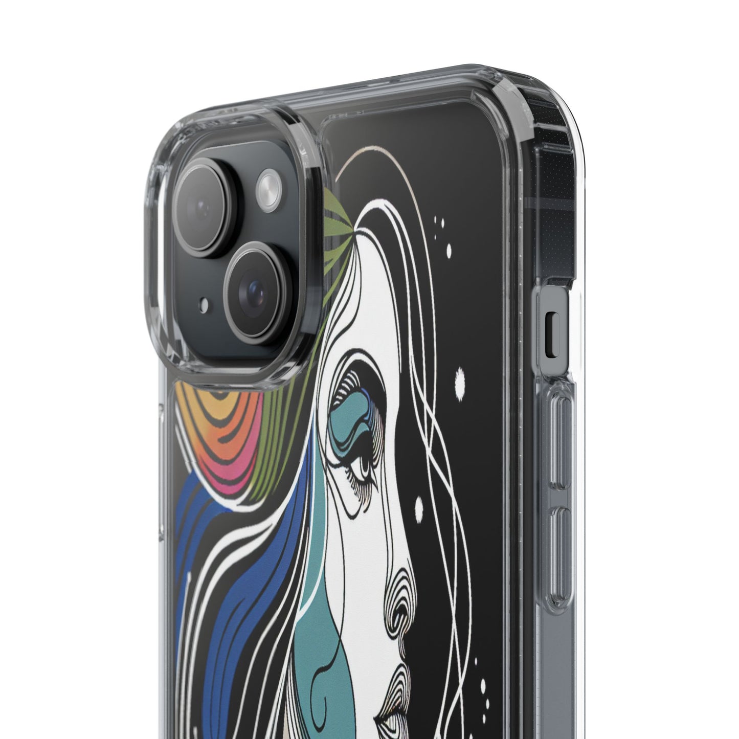 Transparent Portrait of Imagination Iphone Case Compatible With Iphone 16 15 14 - Clear Phone Cover