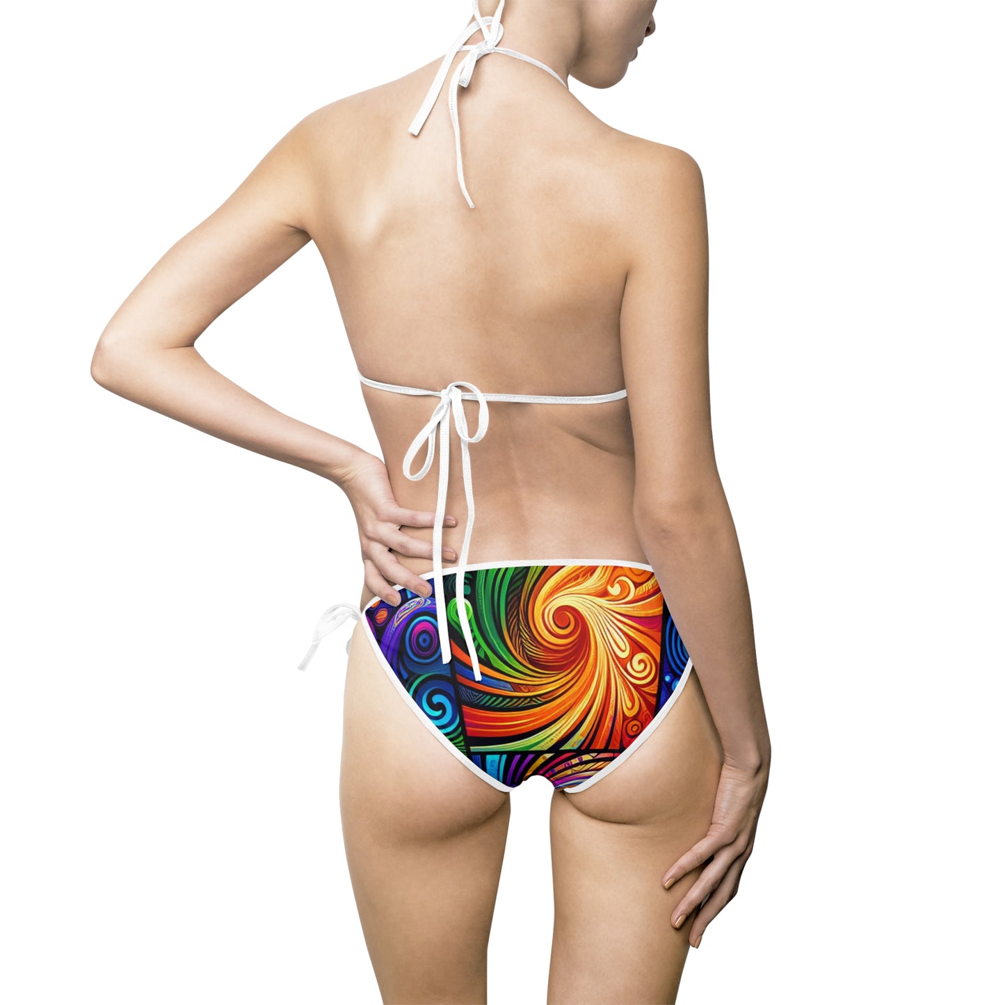 Women's Prismatic Whirls and Nature's Pulse Bikini Swimsuit