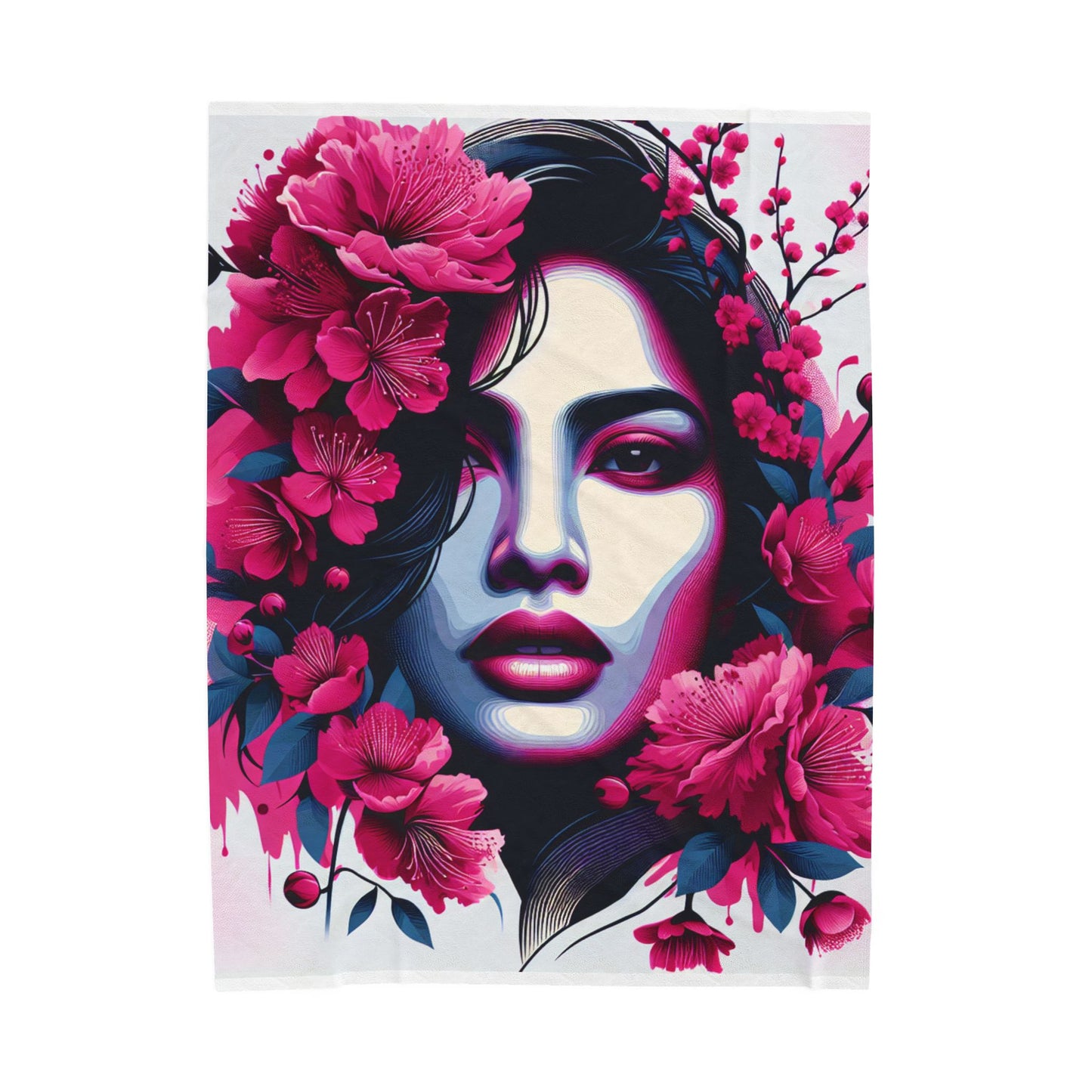 Floral Splendor - Plush Blanket