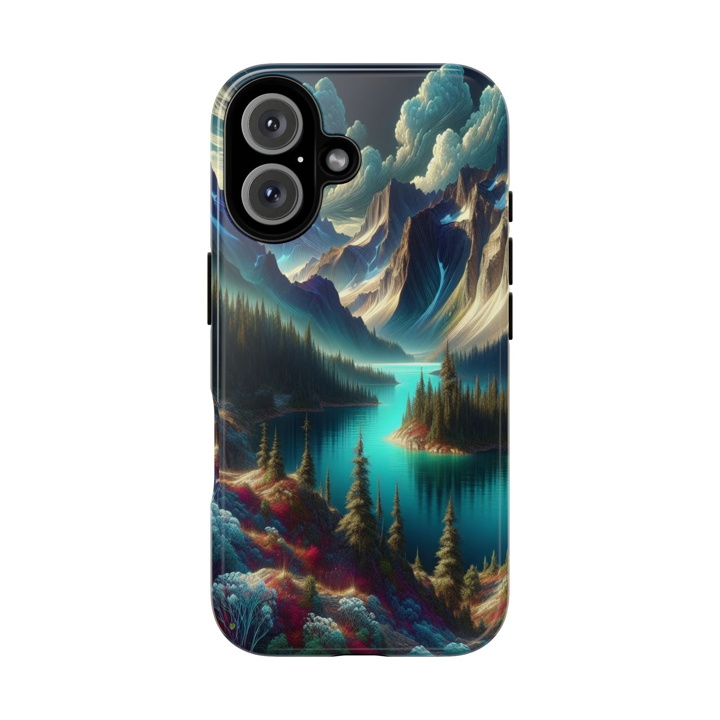 Custom ProtectiveMajestic Peaks and Tranquil WatersIphone Case Compatible With Iphone 16 15 14 - Phone Cover