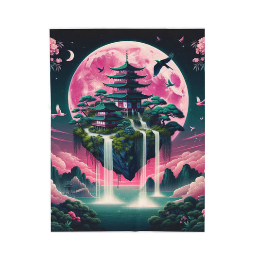 Floating Sanctuary in the Sky - Plush Blanket