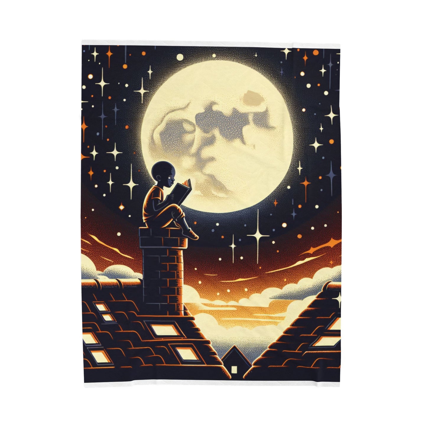 Lunar Reading Odyssey - Plush Blanket