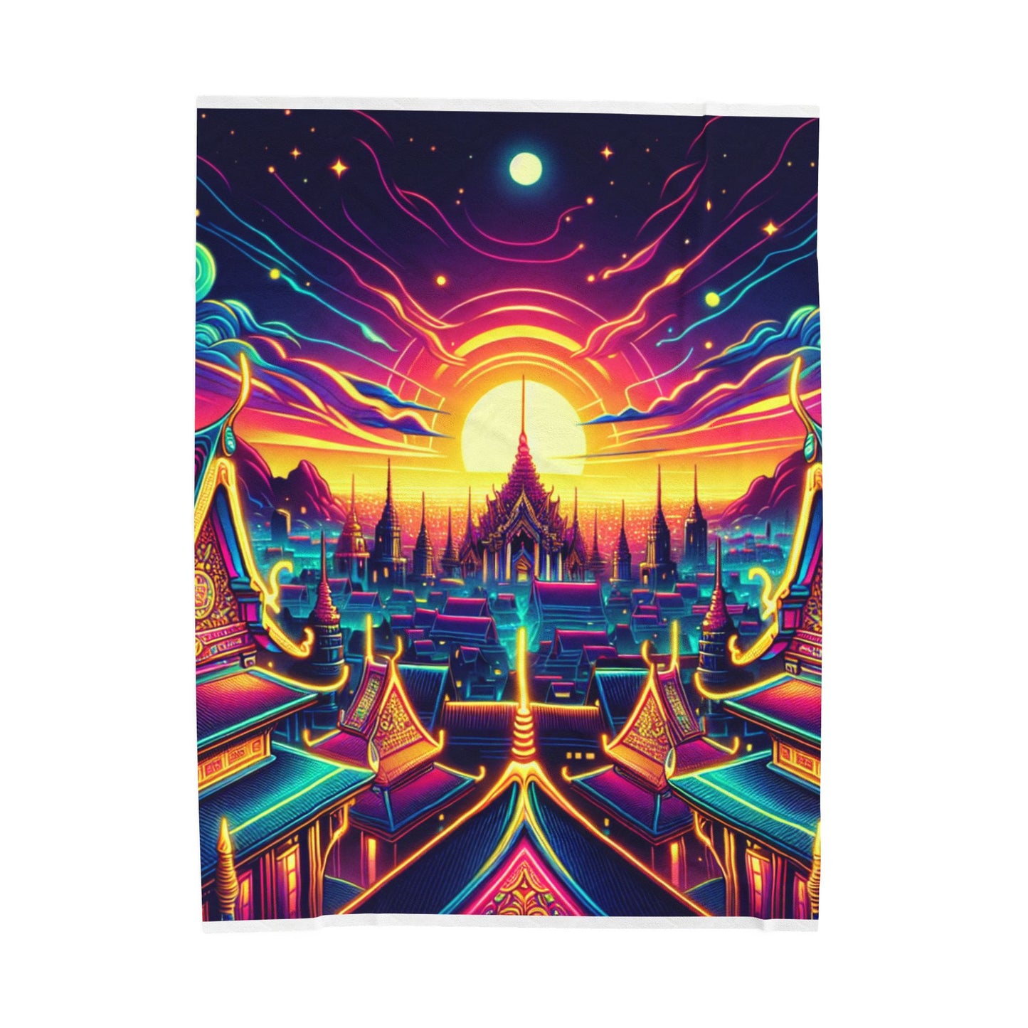 Radiance of the Mystic Temple - Plush Blanket