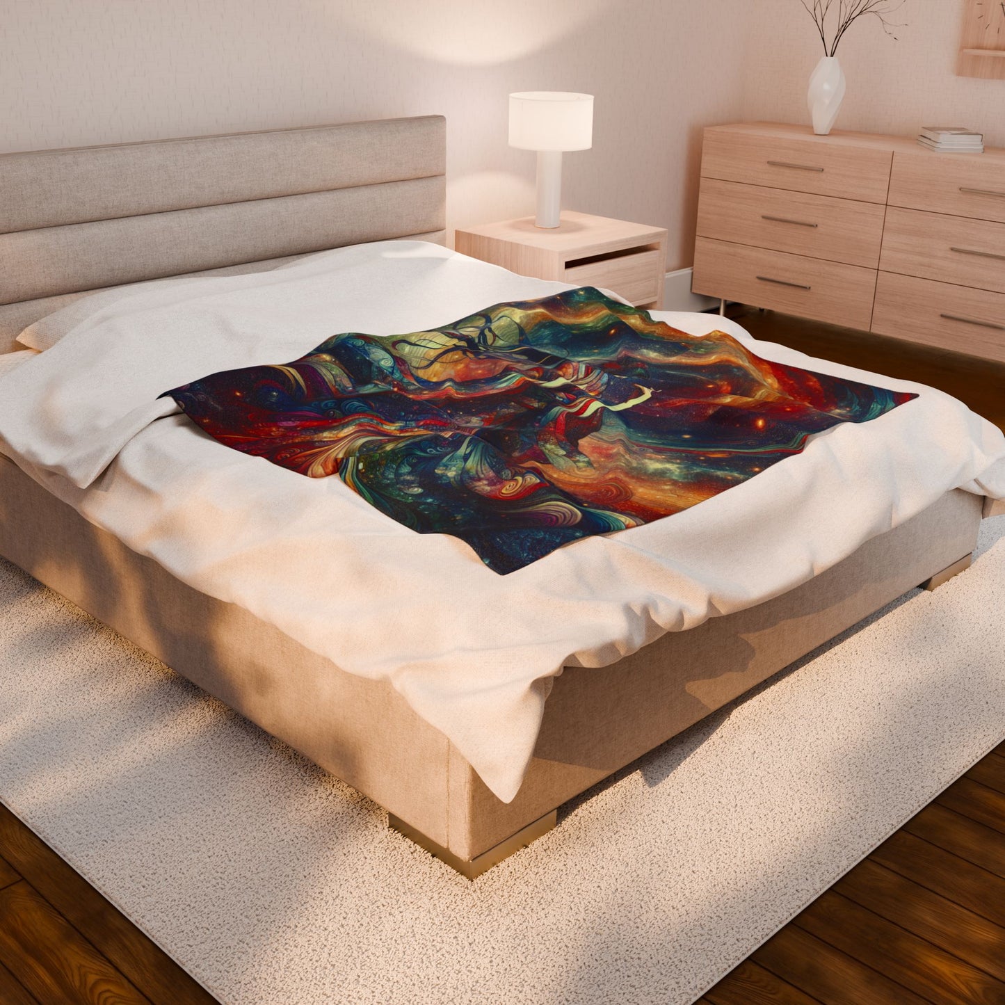 Mystical Universe Dance - Plush Blanket