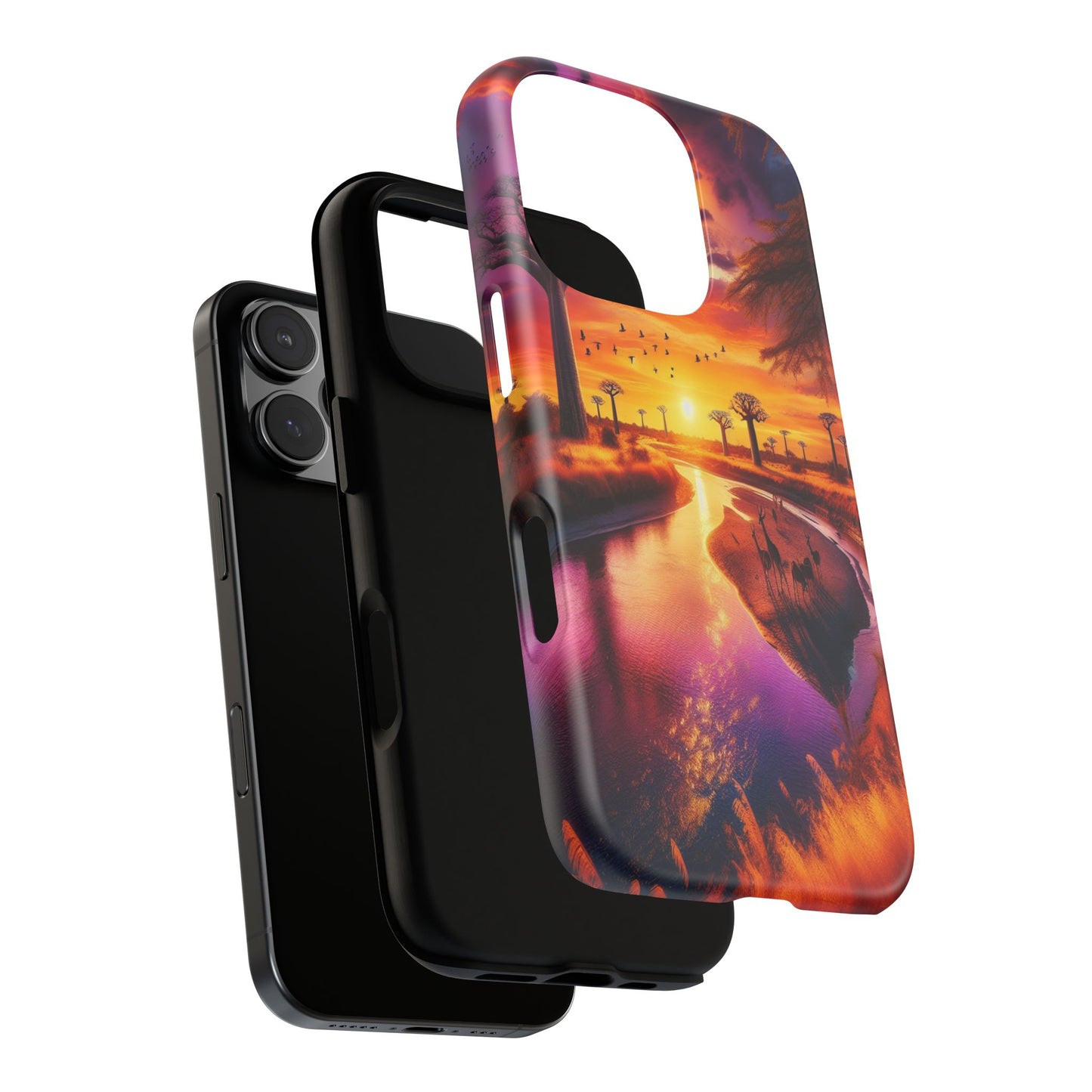 Journey Through Radiant Savannah - Phone Case