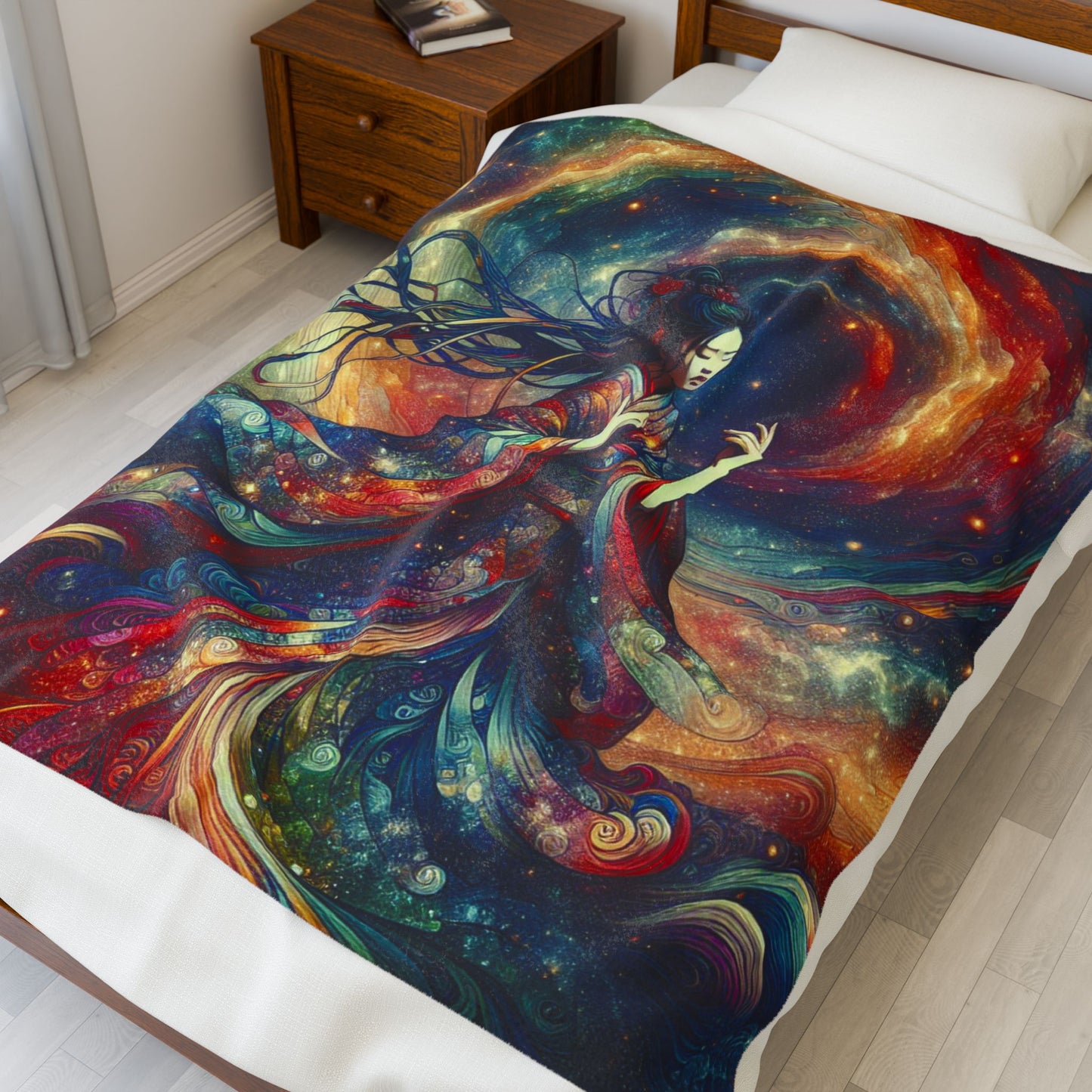 Mystical Universe Dance - Plush Blanket