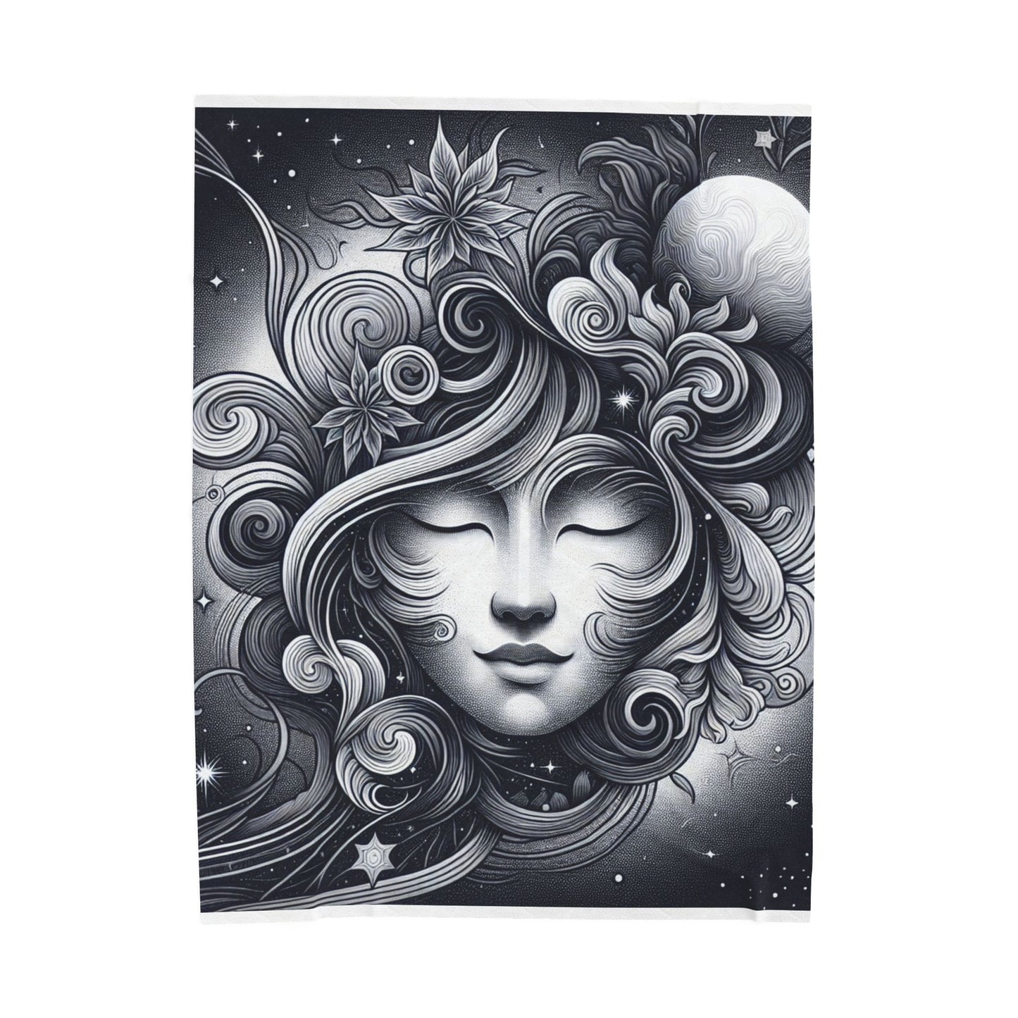 Celestial Muse of Dreams - Plush Blanket