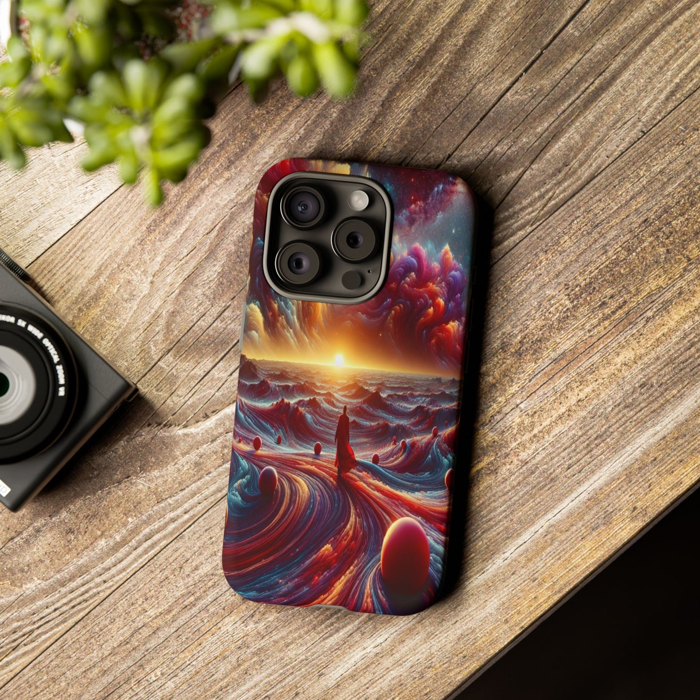 Journey Through Celestial Waves - Phone Case