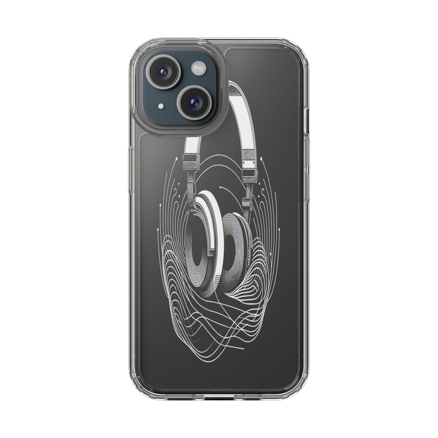 Transparent Sound Waves Unleashed Iphone Case Compatible With Iphone 16 15 14 - Clear Phone Cover