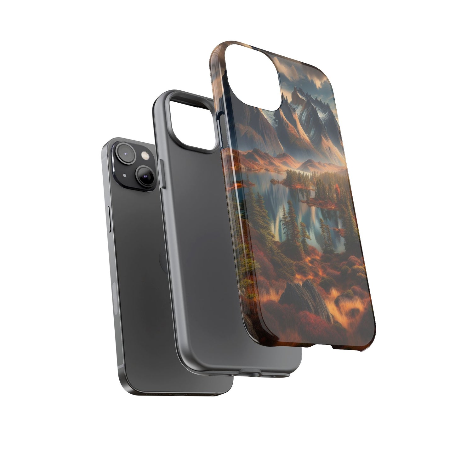 Custom ProtectiveMajestic Peaks and Tranquil WatersIphone Case Compatible With Iphone 16 15 14 - Phone Cover