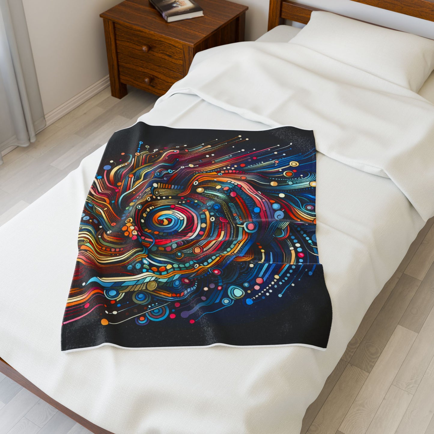Dynamic Spiral Explorations - Plush Blanket