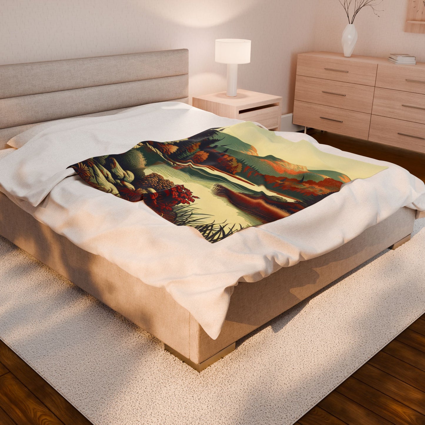 Rustic Highland Repose- Plush Blanket