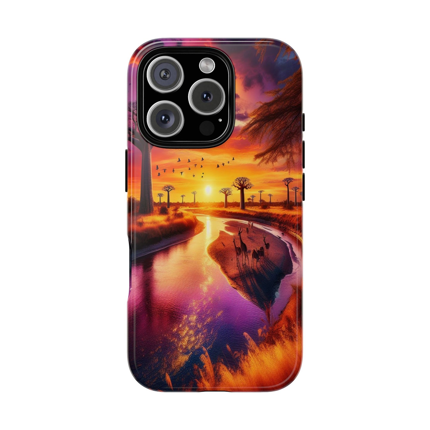 Journey Through Radiant Savannah - Phone Case