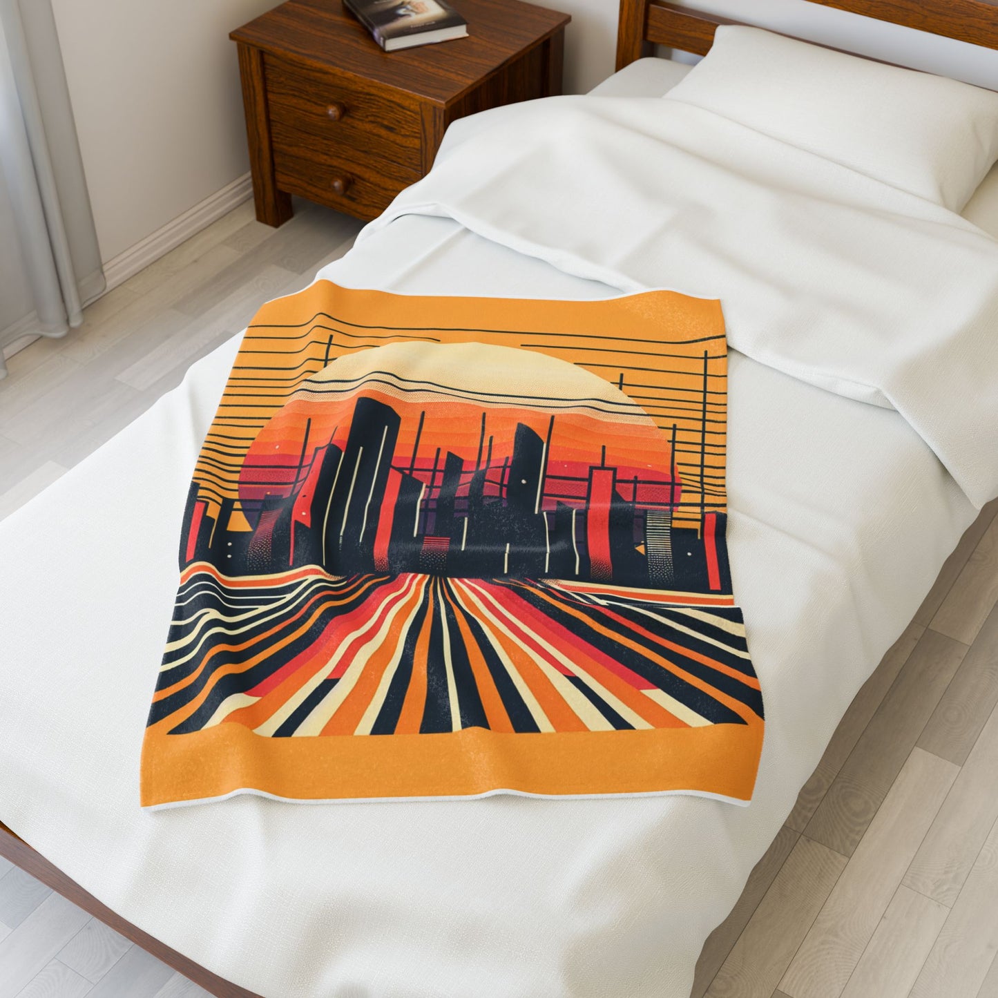 City Lines at Dawn - Plush Blanket