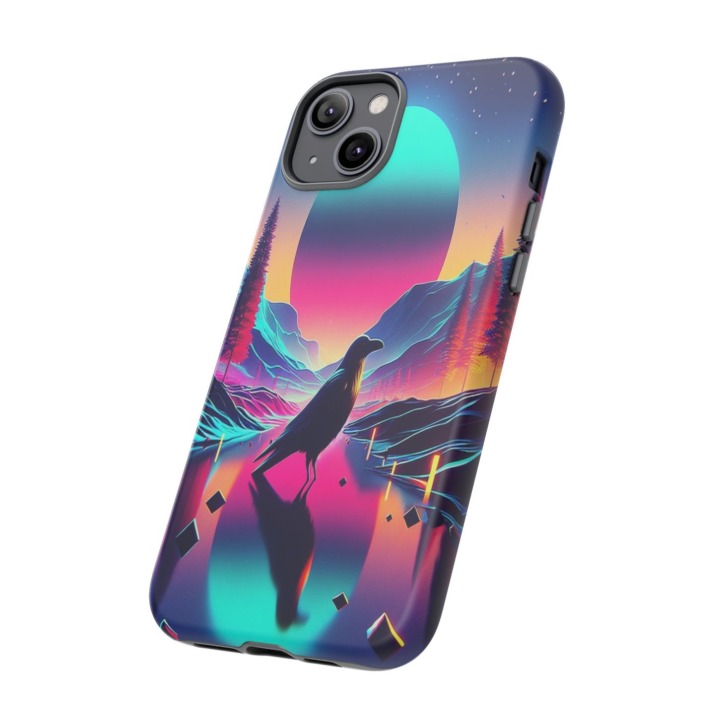 Celestial Horizon with Raven - Phone Case