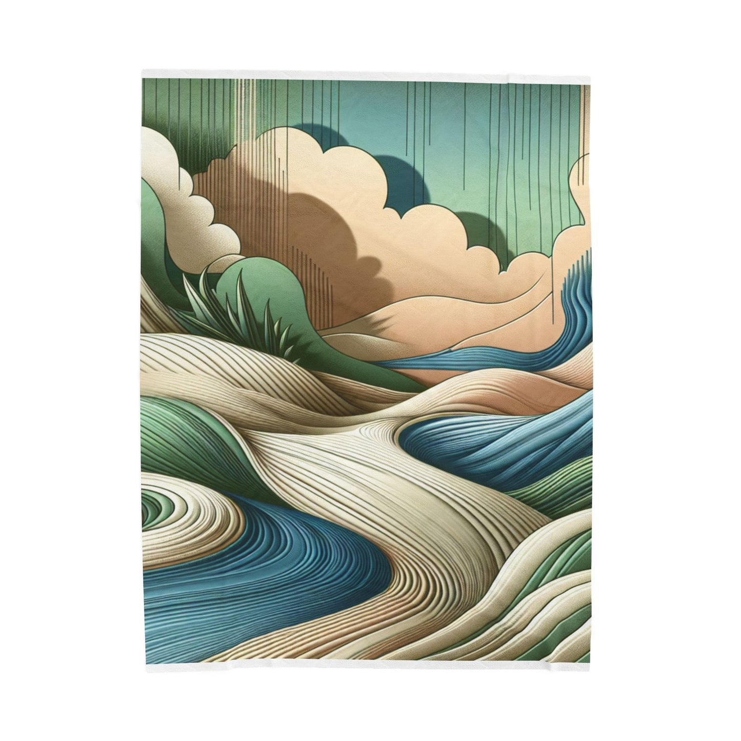 Flowing Fields - Plush Blanket