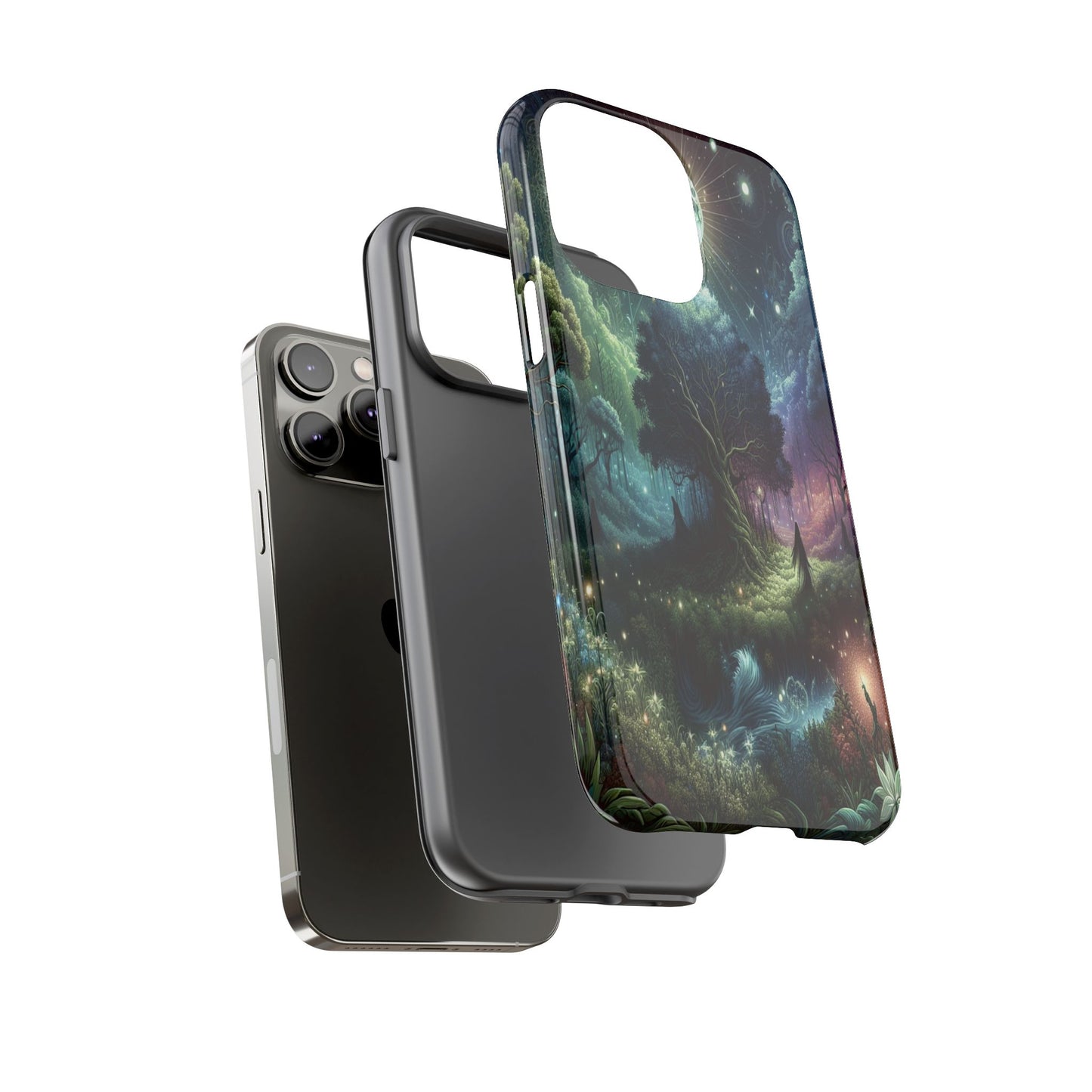 Luminous Forest Nightscape - Phone Case