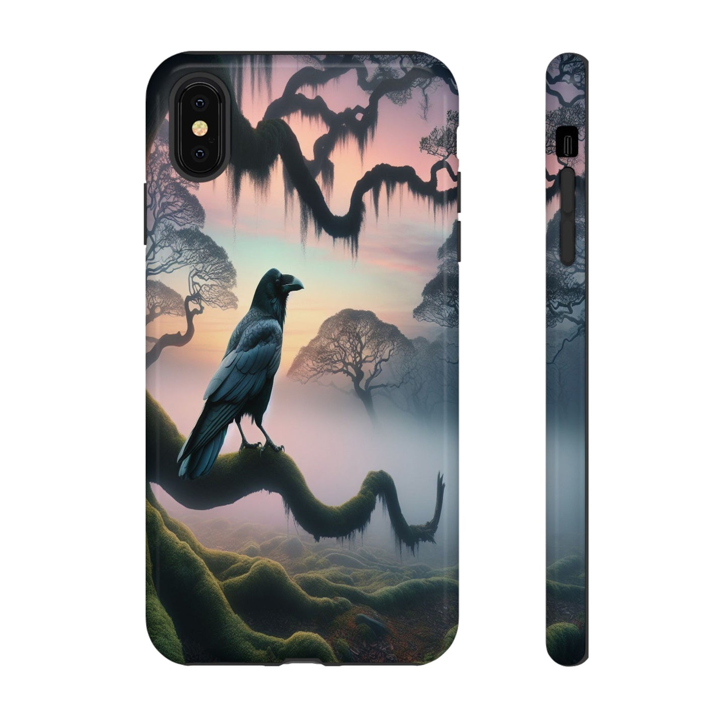Raven in the Misty Forest - Phone Case