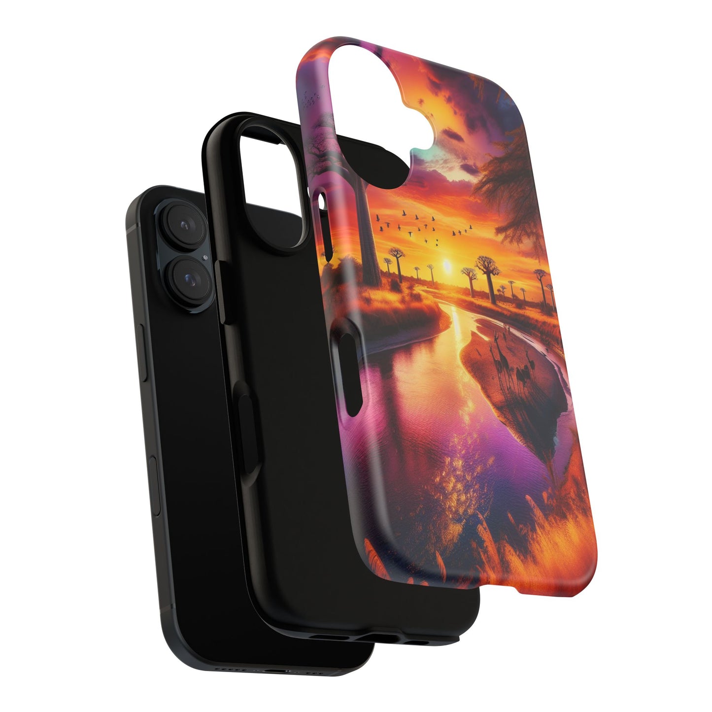 Journey Through Radiant Savannah - Phone Case
