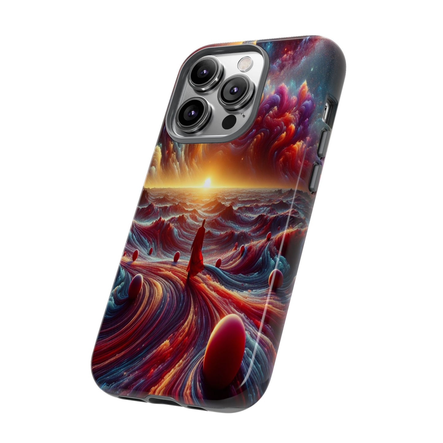 Journey Through Celestial Waves - Phone Case