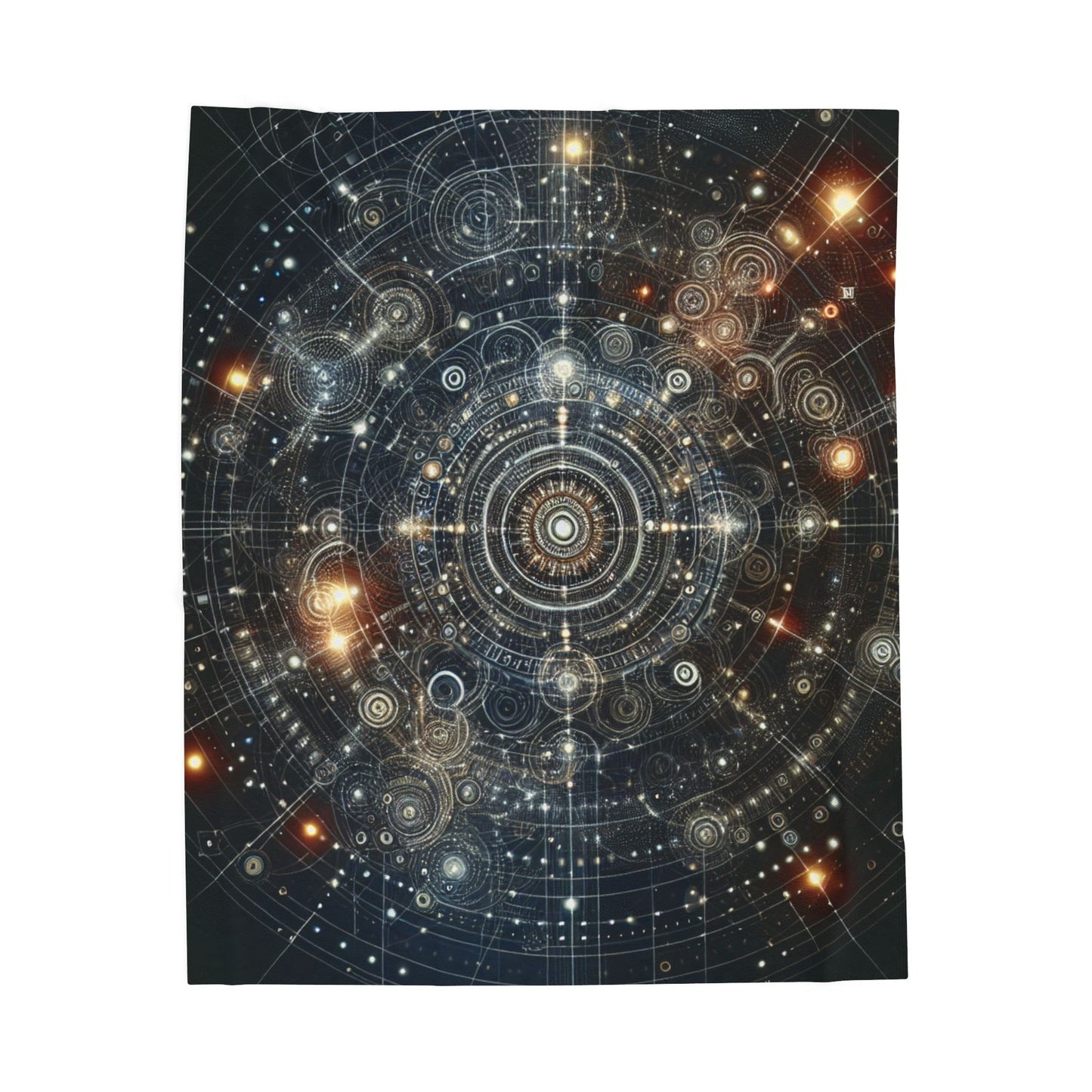Celestial Spirograph Harmony - Plush Blanket