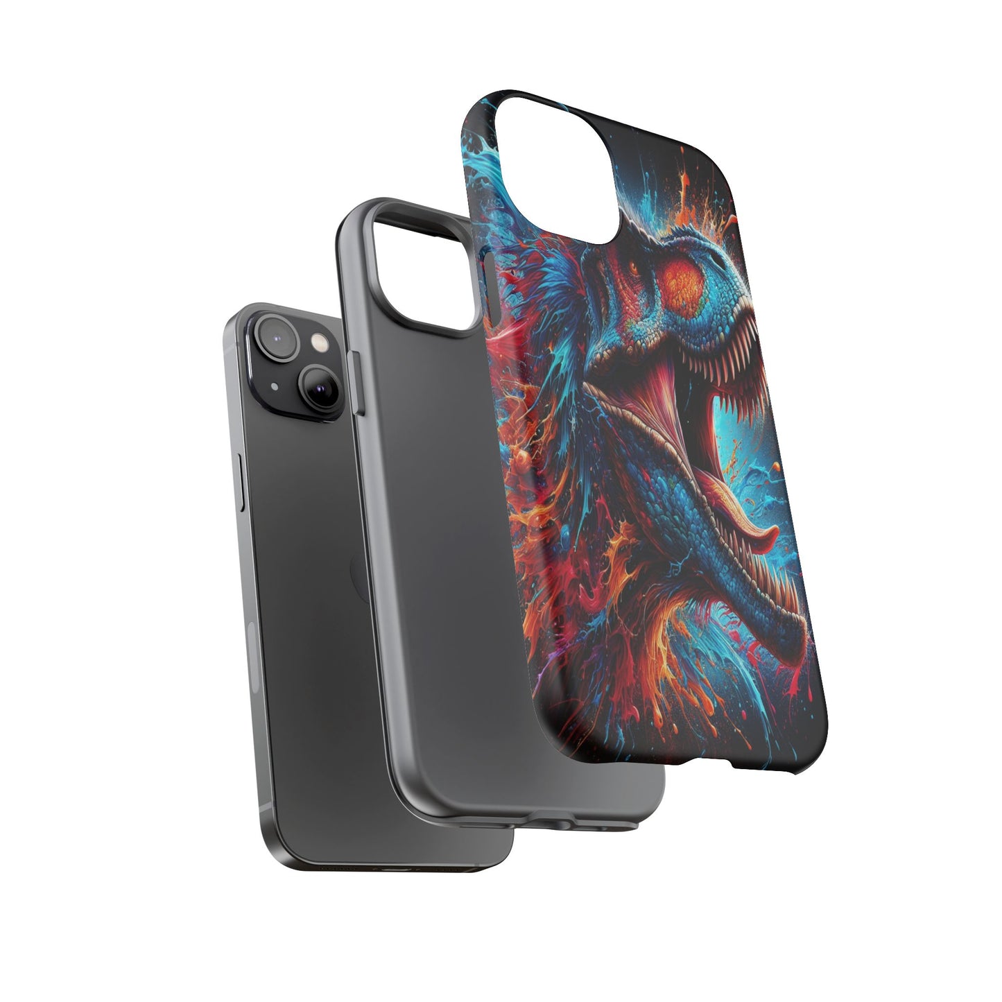 Colorburst Dinosaur Roar - Phone Case
