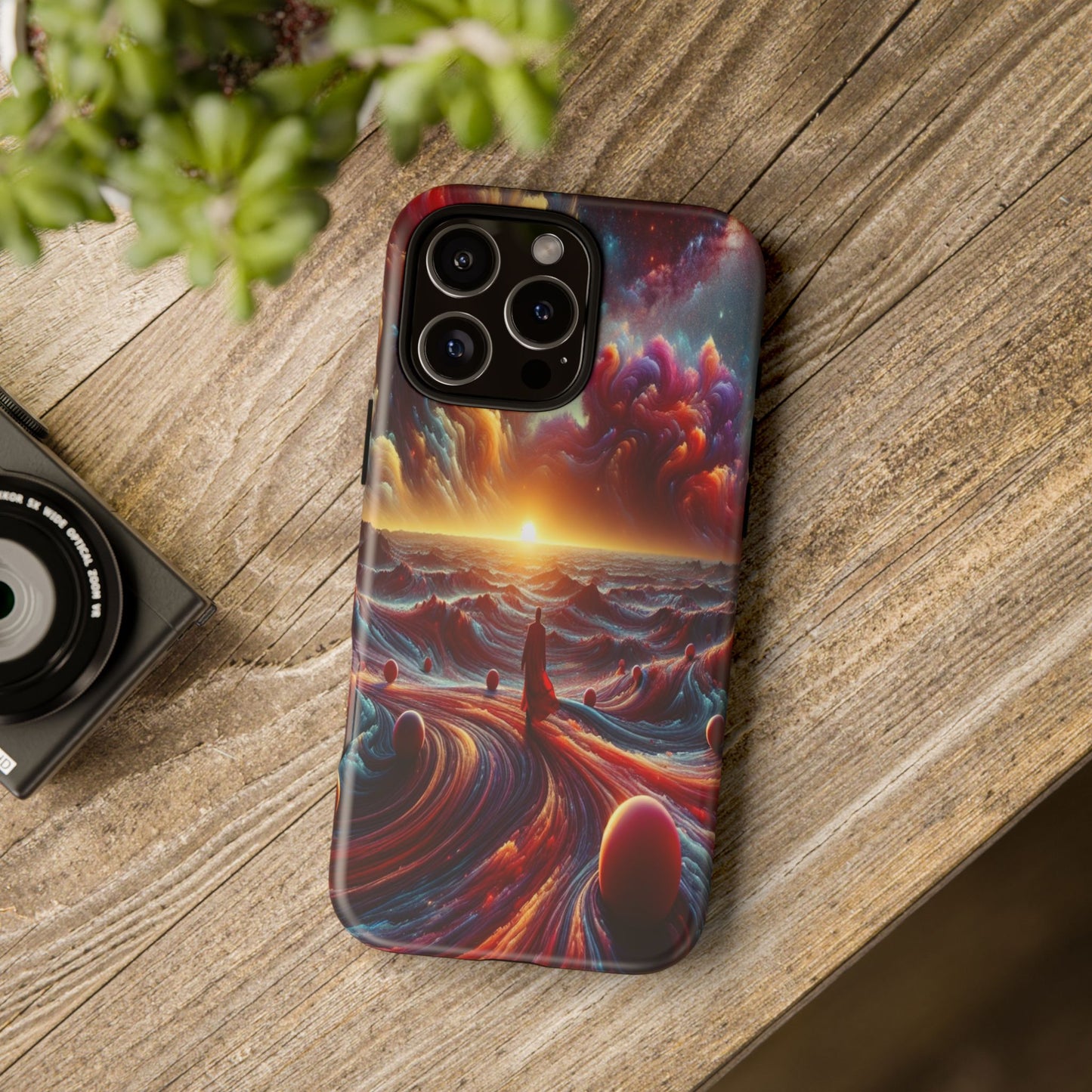 Journey Through Celestial Waves - Phone Case