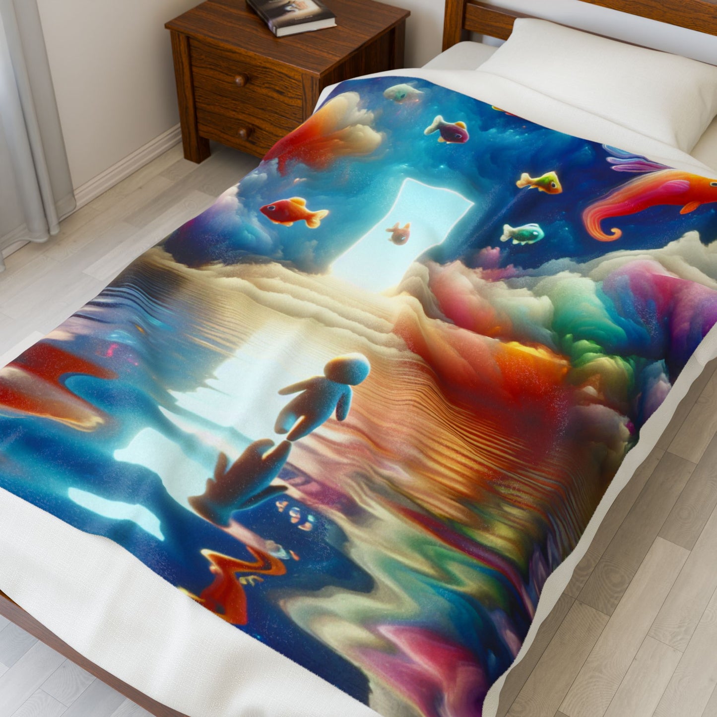 Journey to the Clouded Doorway - Plush Blanket