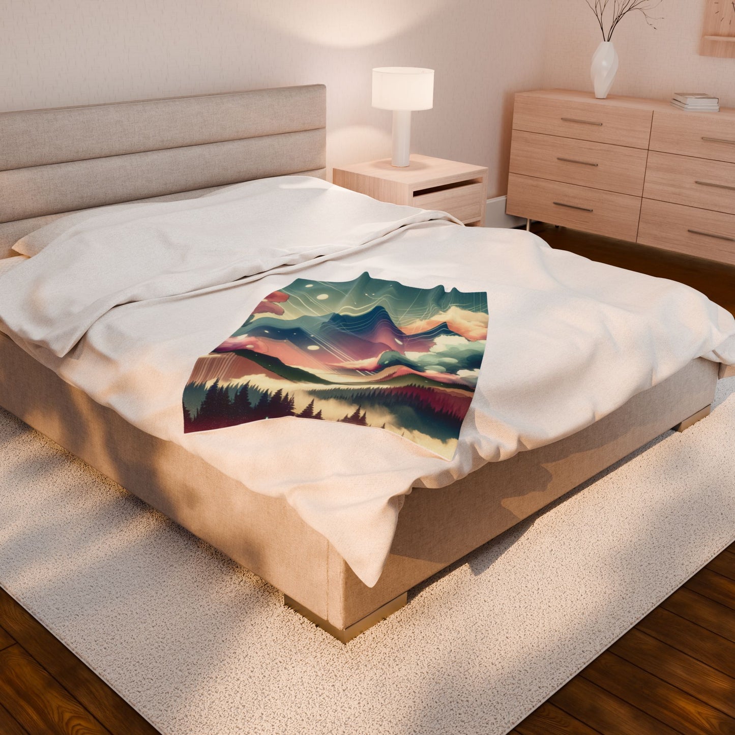 Breathtaking Mountain View - Plush Blanket