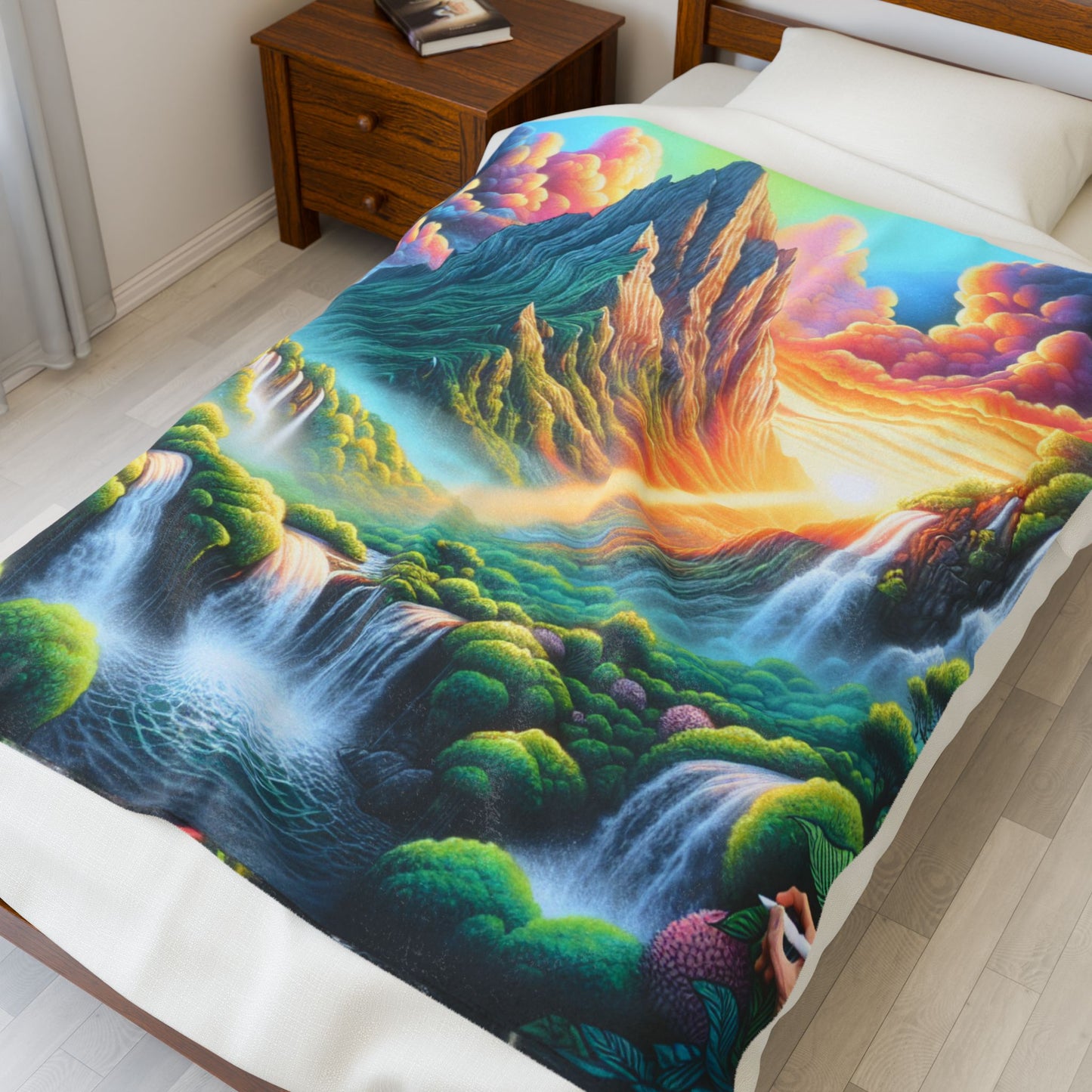 Cascading Wonders - Plush Blanket