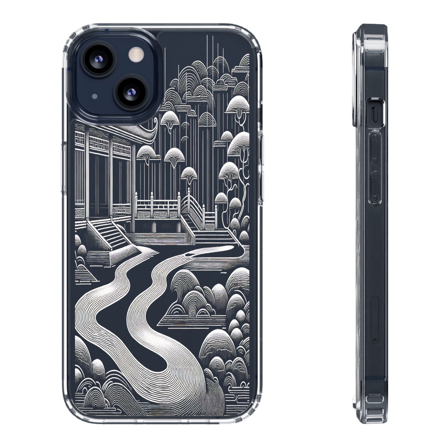 Transparent Zen Pathway Iphone Case Compatible With Iphone 16 15 14 - Clear Phone Cover