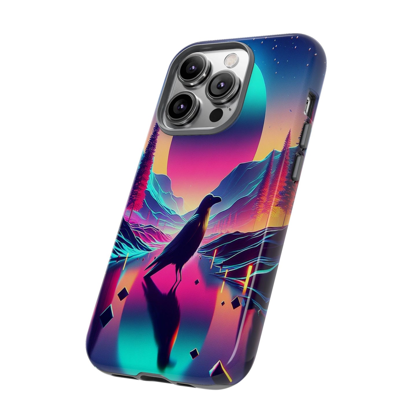 Celestial Horizon with Raven - Phone Case