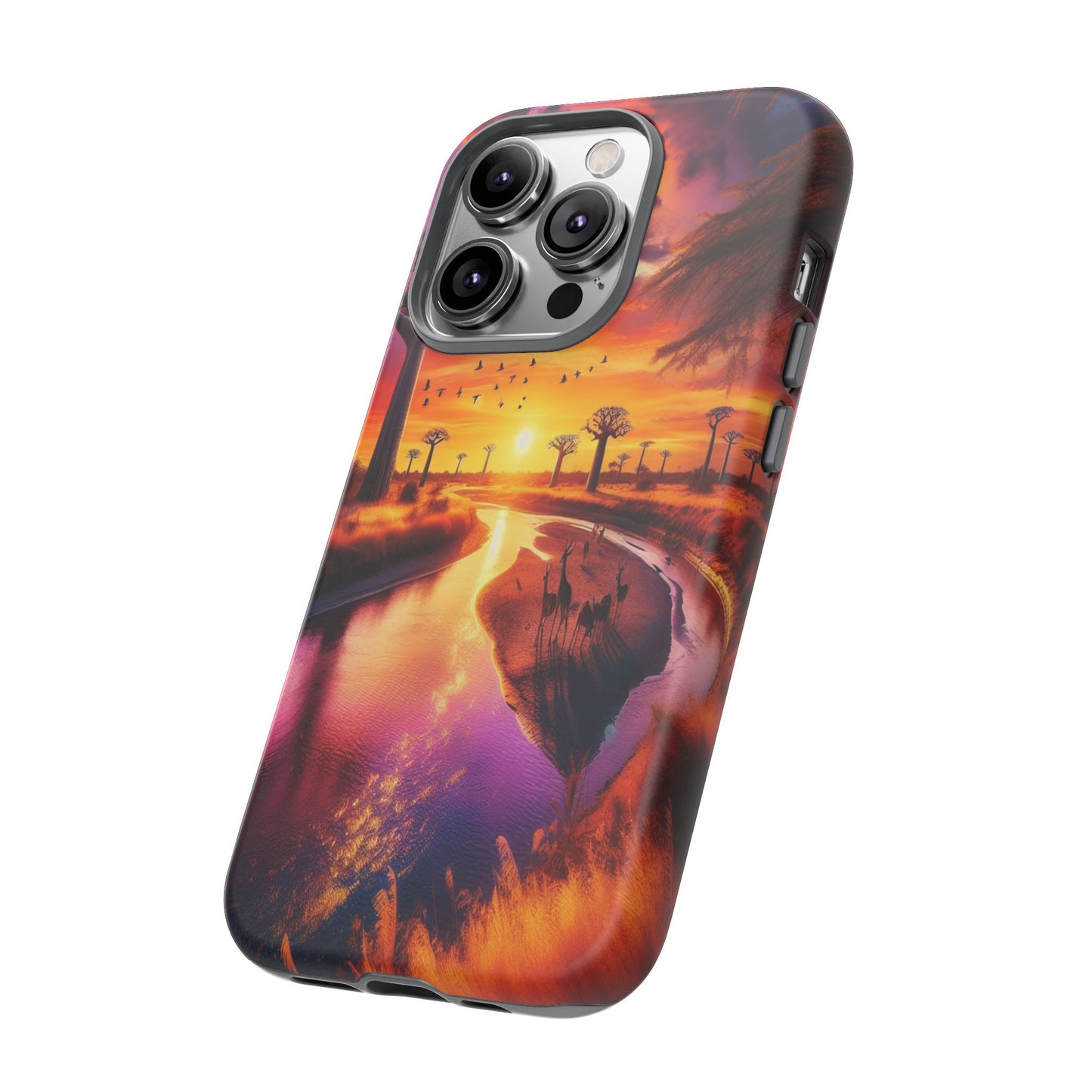 Journey Through Radiant Savannah - Phone Case