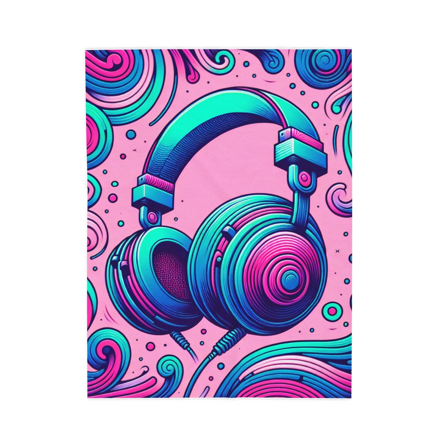 Sound Waves Harmony - Plush Blanket