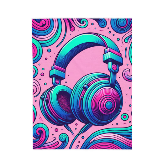 Sound Waves Harmony - Plush Blanket