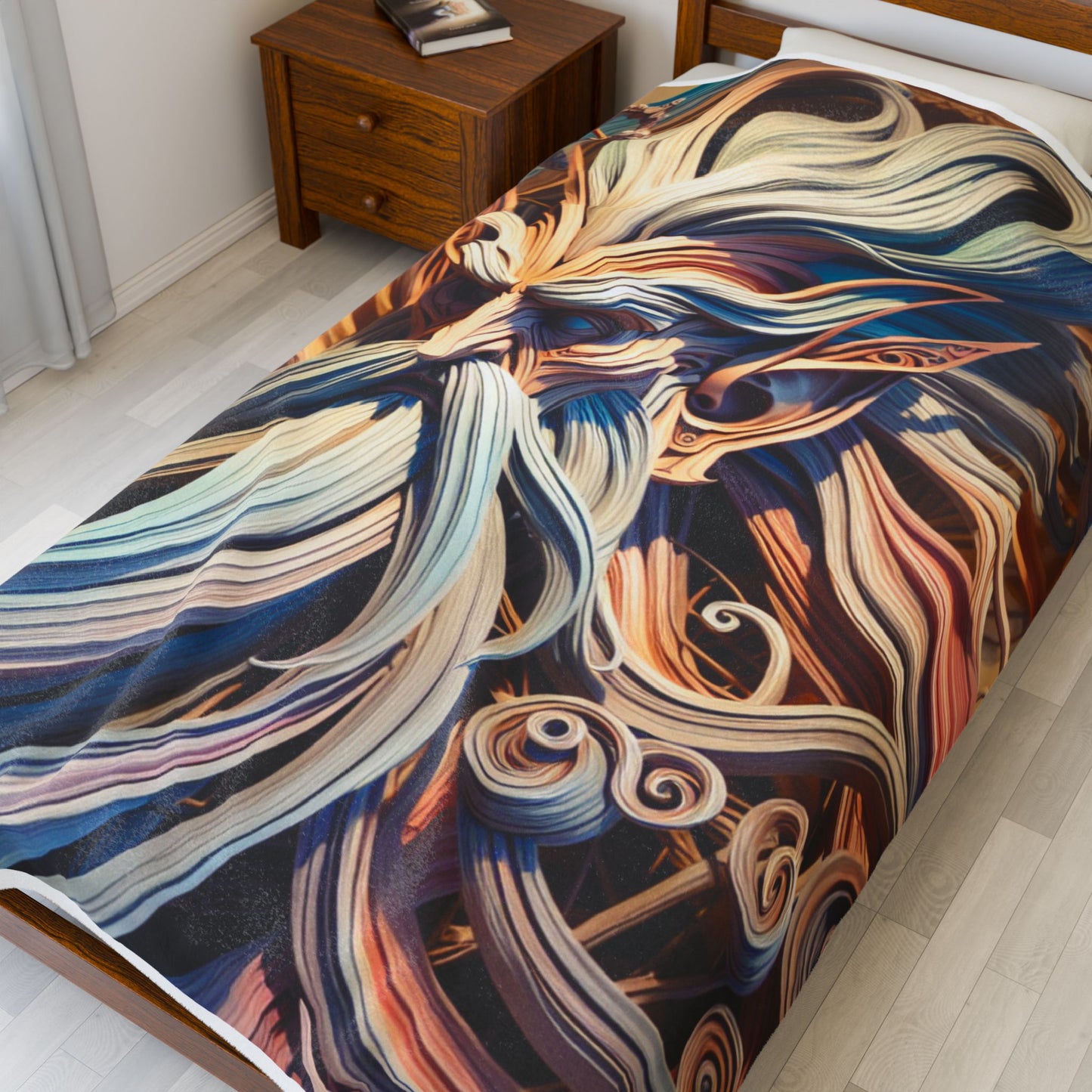 Whiskered Wisps and Swirls- Plush Blanket