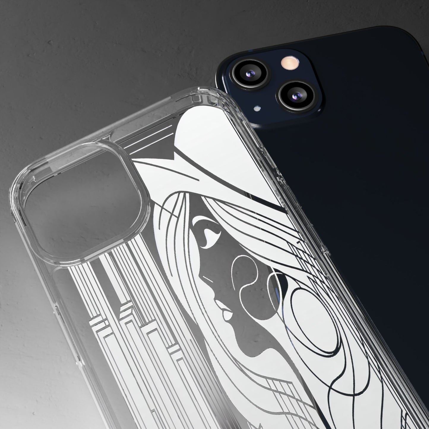 Transparent Silhouette of a Modern Vision Iphone Case Compatible With Iphone 16 15 14 - Clear Phone Cover