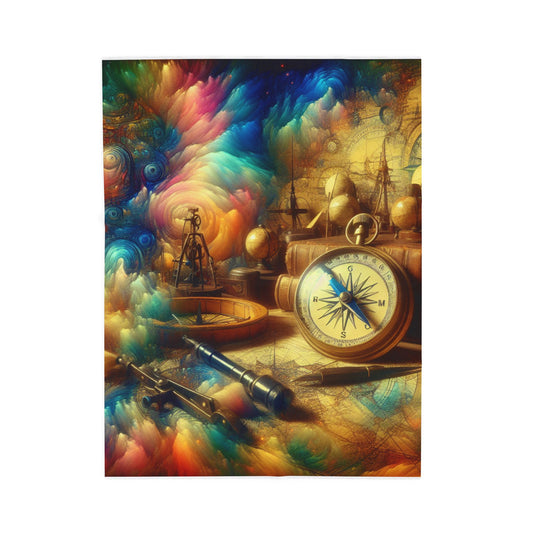 Navigating Through Colorful Chaos- Plush Blanket