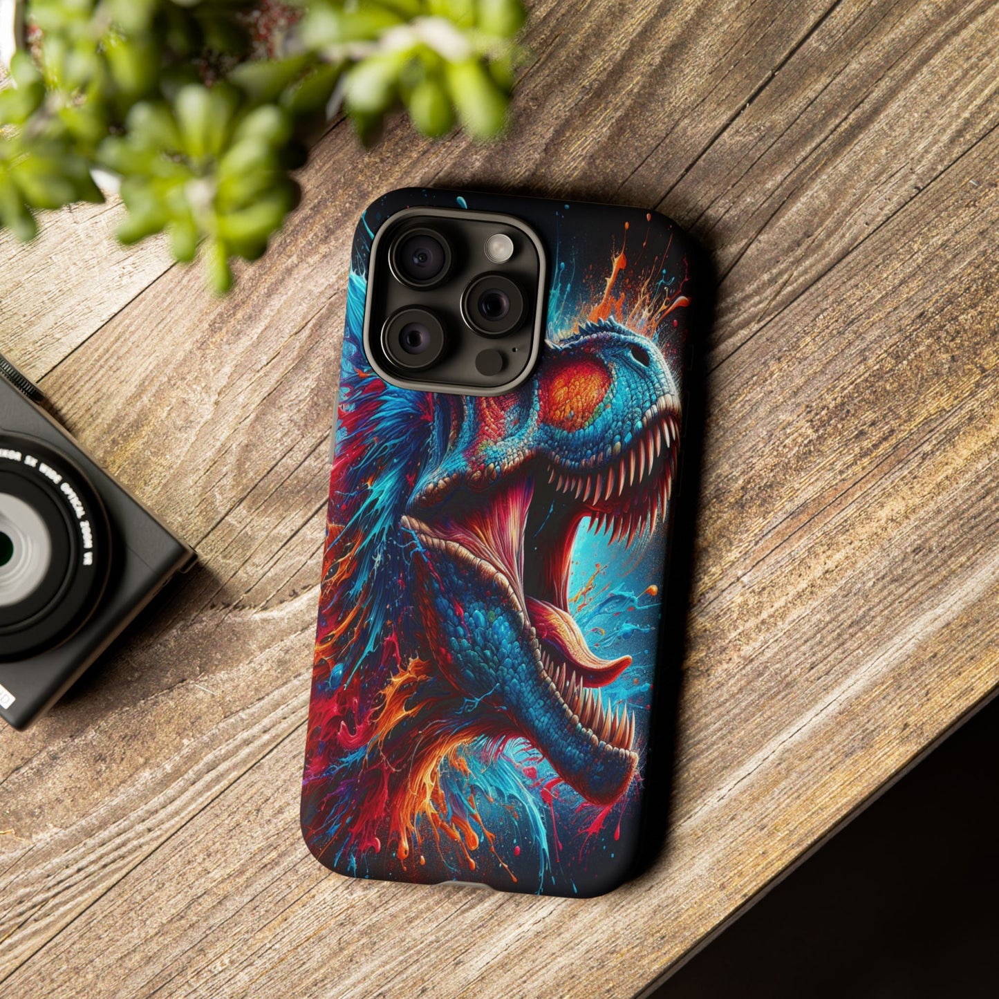 Colorburst Dinosaur Roar - Phone Case