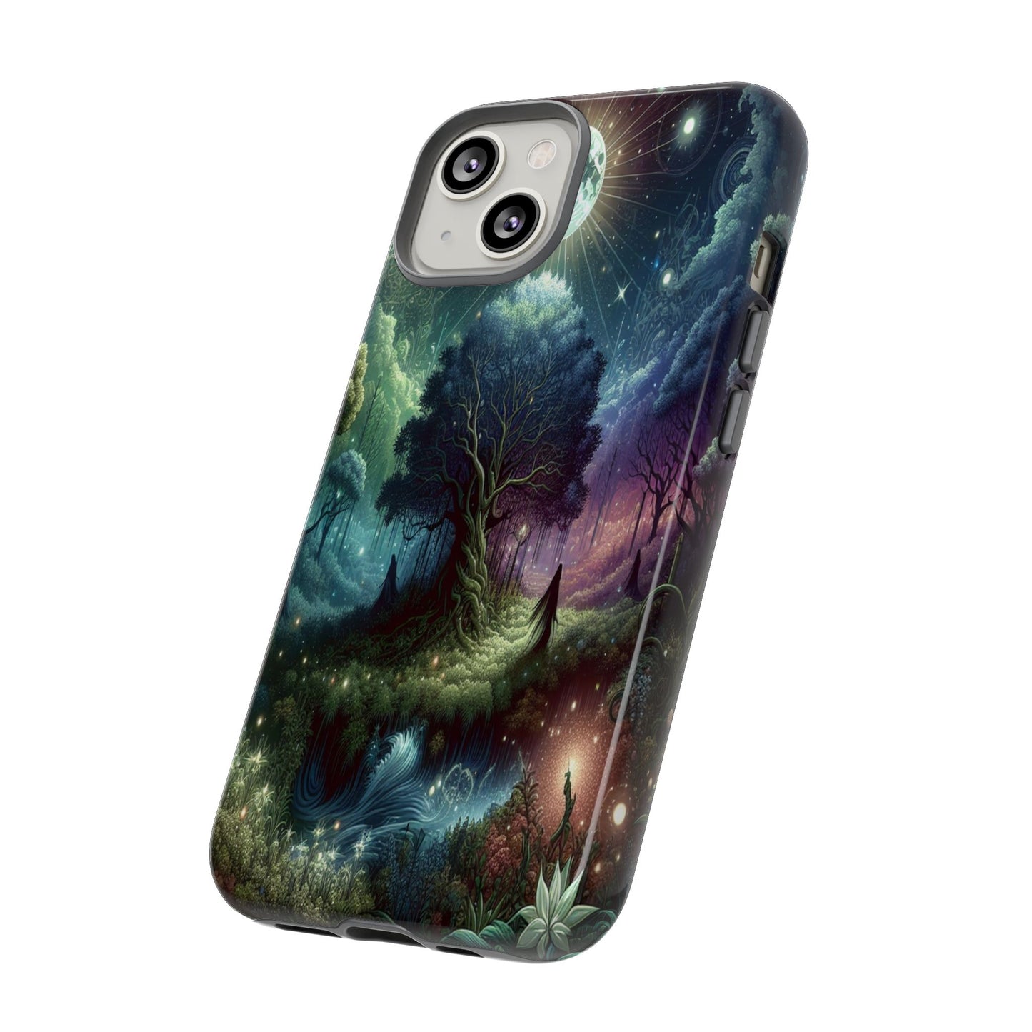 Luminous Forest Nightscape - Phone Case